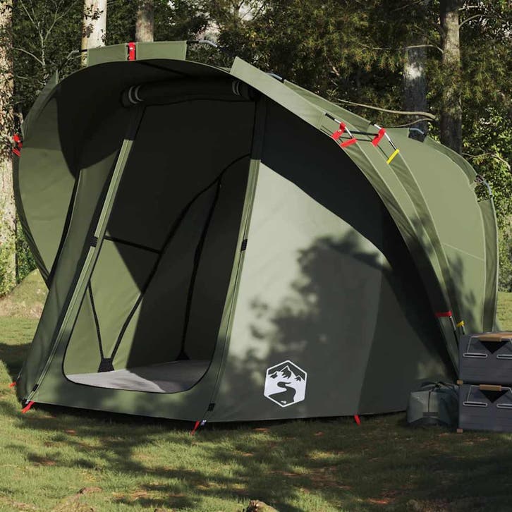 vidaXL Vistent 4-persoons waterdicht olijfgroen, Caravanes & Camping, Tentes, Envoi