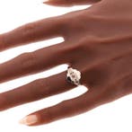 Ring - 18 karaat Witgoud, Geel goud - Diamant - Vintage Art