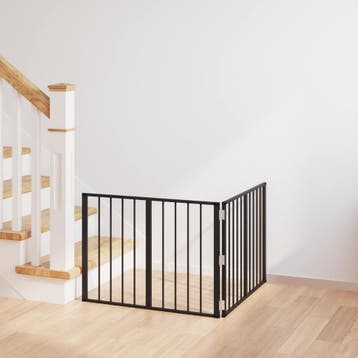 vidaXL Hondendeur 2 st Zwart 80 x 60 cm Gegalvaniseerd staal, Verzenden, Nieuw