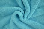 10 meter badstof aqua blauw - 150cm breed, 120 cm of meer, Katoen, Verzenden, Blauw
