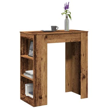 vidaXL Bartafel met rekken 95x47x103,5 cm bewerkt hout oud, Verzenden