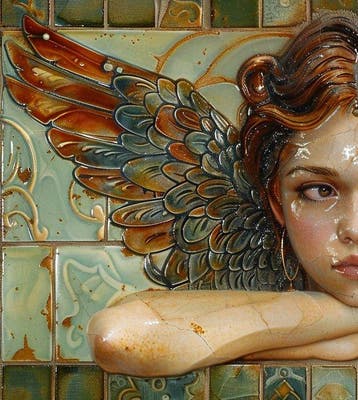 CREATIVE_HUB - ANDALUSIAN TILES ANGEL PRAYING #7