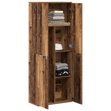 vidaXL Highboard 70 x 33.5 x 180 cm Bewerkt hout Oudhout, Huis en Inrichting, Verzenden, Nieuw