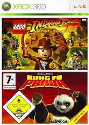 LEGO Indiana Jones the Original Adventures + Kung Fu Panda, Games en Spelcomputers, Games | Xbox 360, Zo goed als nieuw, Ophalen of Verzenden