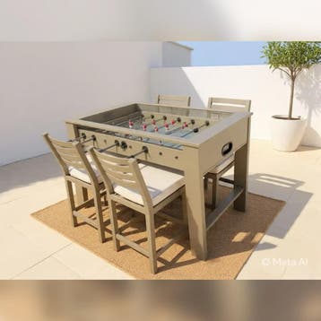 Luxe tuinset aluminium voetbaltafel 145x80x100cm, Jardin & Terrasse, Ophalen of Verzenden
