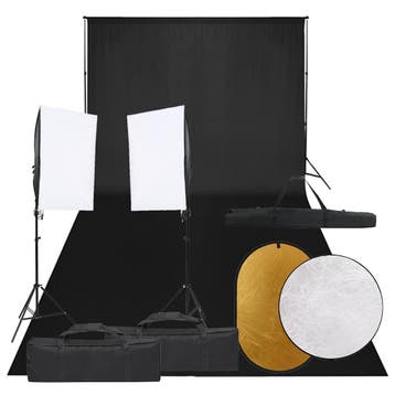vidaXL Fotostudioset met verlichtingsset, achtergrond en, Verzenden, Nieuw