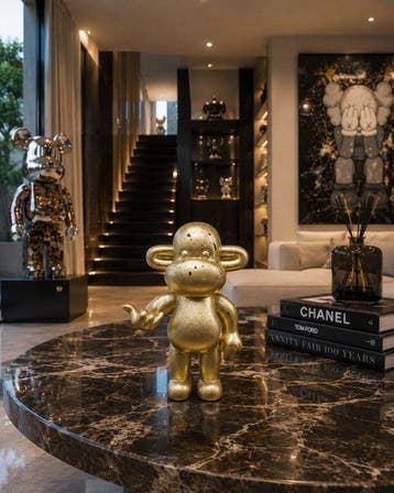 TC-Art - Statue, YOLO Beer Sculpture - Gold - 35 cm - Résine