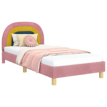 Bed Roze 90x190cm -35% Retour Deal: weg is weg! (kinderbed), 85 tot 100 cm, Verzenden, Zo goed als nieuw, Lattenbodem