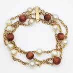 Armband - 18 karaat Geel goud - 22.00ct. tw. Parel, Nieuw