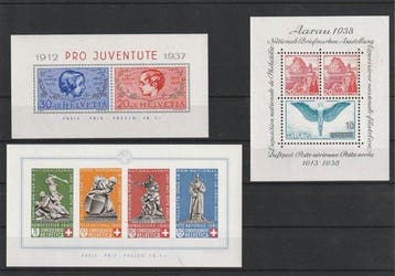 Zwitserland 1934/1962 - Alle blokuitgiften uit deze periode, Postzegels en Munten, Gestempeld
