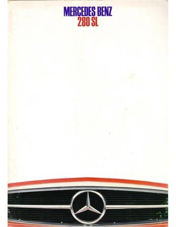 1968 MERCEDES BENZ 280 SL BROCHURE NEDERLANDS