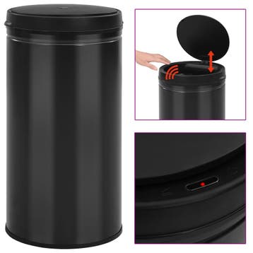 vidaXL Prullenbak met automatische sensor 60 L koolstofstaal, Verzenden