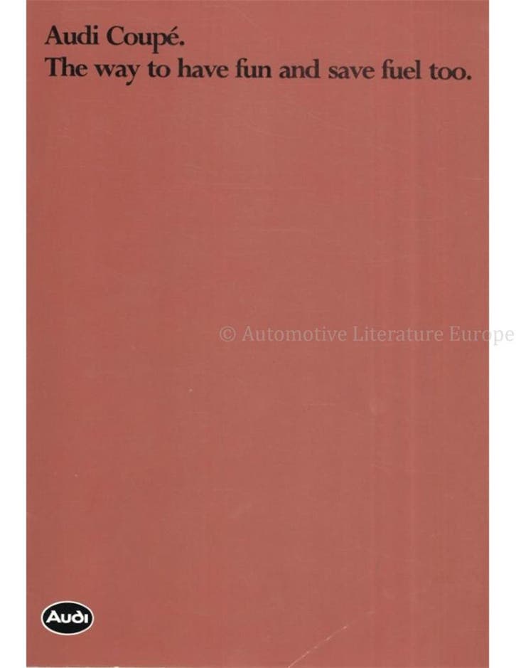 1983 AUDI COUPE BROCHURE ENGELS, Livres, Autos | Brochures & Magazines