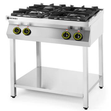 Fornuis | KitchenLine | Gas | 4 Branders (2x 3.5kW + 2x, Verzenden
