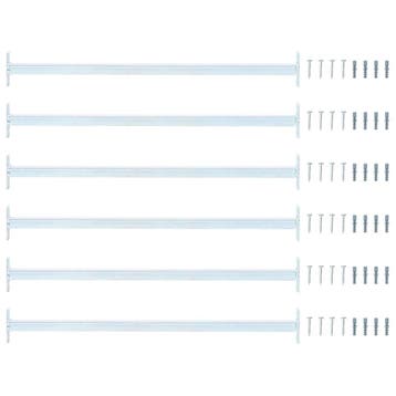 vidaXL Verstelbare ven veilighheidsbalk 6 st 710 -1200 mm, Verzenden, Nieuw
