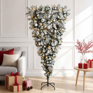 vidaXL Omgekeerde Kunstmatige Scharnier Kerstboom 120 cm 150, Verzenden, Nieuw