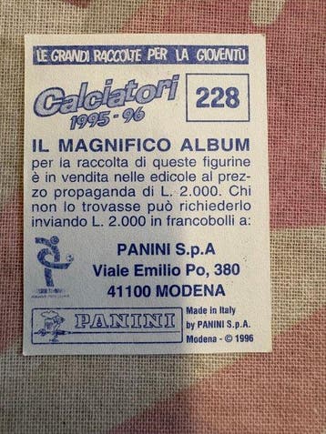 Panini Calciatori 1995/96 - Gianluigi Buffon Rookie Sticker