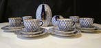 Lomonosov - Koffieservies (20) - Cobalt Net - Porselein -