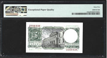 Spanje. - 5 Pesetas - 1954 - Without Serial Letter - Pick