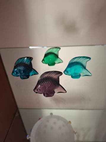 Lalique - Figurine - Pesci (4) - Cristal