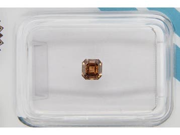 Veiling - Natuurlijke diamant - Fancy geelbruin 0,35 ct