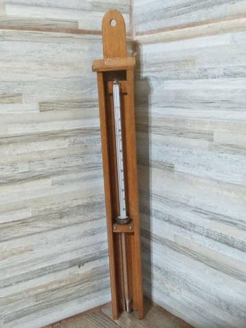 vacuümmeter - hout/glas - 1960-1970 - Wetenschappelijk
