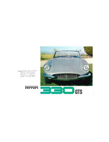 1967 FERRARI 330 GTS PININFARINA BROCHURE, Ophalen of Verzenden, Nieuw
