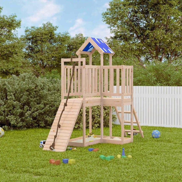 vidaXL Speelhuis massief grenenhout, Kinderen en Baby's, Speelgoed | Buiten | Speeltoestellen, Nieuw, Verzenden