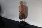 Statue, Decoratief handgesneden houten beeld Monnik - 60 cm