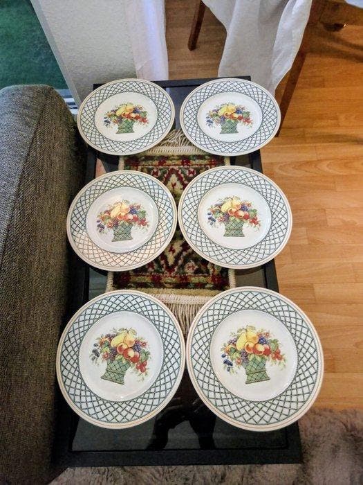 Villeroy & Boch - 6er-Set Teller - Modell Basket -, Antiek en Kunst, Antiek | Meubels | Tafels
