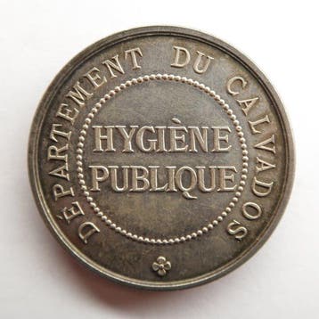 Frankrijk. Jeton en argent Hygiène publique, Département du, Postzegels en Munten