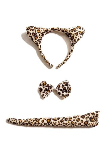 KIMU® Luipaard Haarband Oren Strik Staart Diadeem Set Wit Br, Kleding | Dames, Ophalen of Verzenden, Nieuw