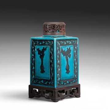 Vaas - Porselein - China - Kangxi (1662-1722) - Fahua, Antiquités & Art