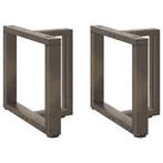 vidaXL Salontafelpoten 2 st T-vormig 50x25x(42-43) cm staal, Verzenden, Nieuw