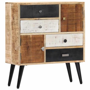 vidaXL Dressoir 70x30x78 cm massief mangohout, Huis en Inrichting, Verzenden, Nieuw