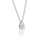 Collier avec pendentif - 18 carats Or blanc - 1.01ct. tw.