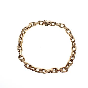 Gouden anker schakel armband (Schakelarmband), Ophalen of Verzenden