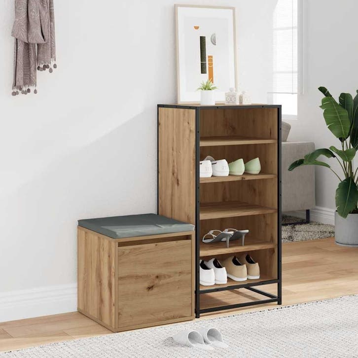 vidaXL Opbergbox met lade 40,5x40x40 cm bewerkt hout, Huis en Inrichting, Kasten | Overige, Nieuw, Verzenden
