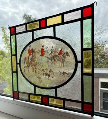 Glas-in-loodraam - 2e helft 20e eeuw