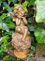 Sculpture, Engel van gietijzer , tuinbeeld - 15.5 cm - Fer