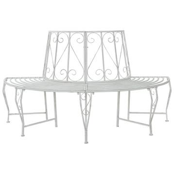 vidaXL Boom Bank 4 -zits 160 x 80 x 89 cm steel Antiek wit, Verzenden