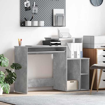 vidaXL Bureau Beton Grijs 120,5 x 44 x 88,5 cm Bewerkt hout, Verzenden