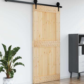 vidaXL Deur NARVIK 100 x 210 cm Massief Pine Hout, Doe-het-zelf en Bouw, Deuren en Vliegenramen, Verzenden, Nieuw