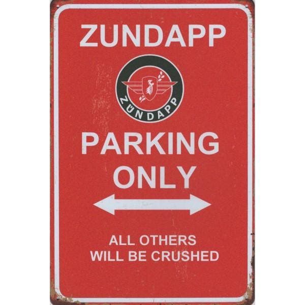 Wandbord -  Zundapp Parking Only, Maison & Meubles, Accessoires pour la Maison | Décorations murale