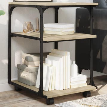 vidaXL Printerkastje 3-laags 43x48x64 cm bewerkt hout sonoma, Verzenden, Nieuw