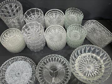 Ensemble de bols (45) - Verre - Ciselé