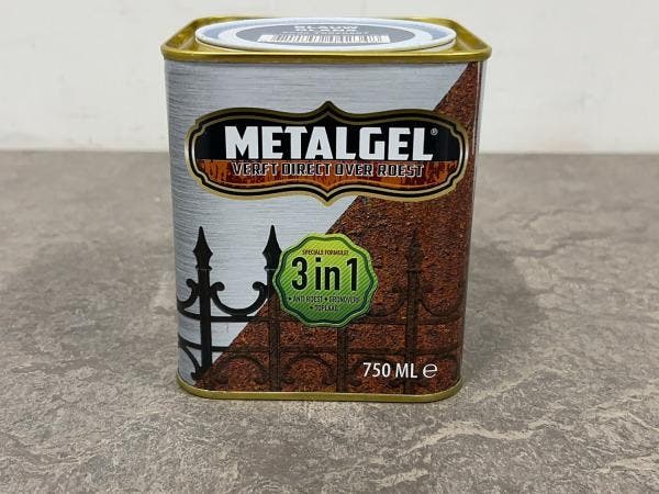 Veiling - 6x Metalgel 3-in-1 lak blauw glans 750ml, Doe-het-zelf en Bouw, Verf, Beits en Lak