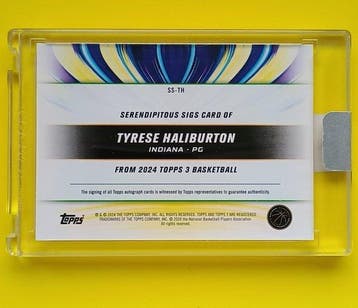 2024 Topps Topps 3 Basketball Tyrese Haliburton SS-TH Carte