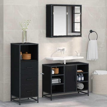vidaXL Badkamermeubel Set 3 st Oud Hout 35 x 37,5 x 166 cm, Verzenden, Nieuw