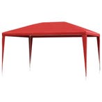 vidaXL Partytent 400 x 300 x 255 cm Rood PE en staal, Verzenden, Nieuw